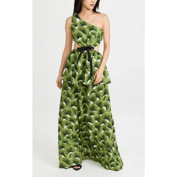 green emerald velvet dress Hierbabuena Gardenia Mini Dress L